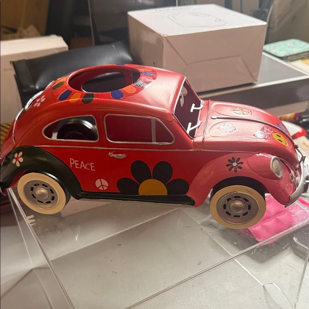 Retro Red Peace Car Toy